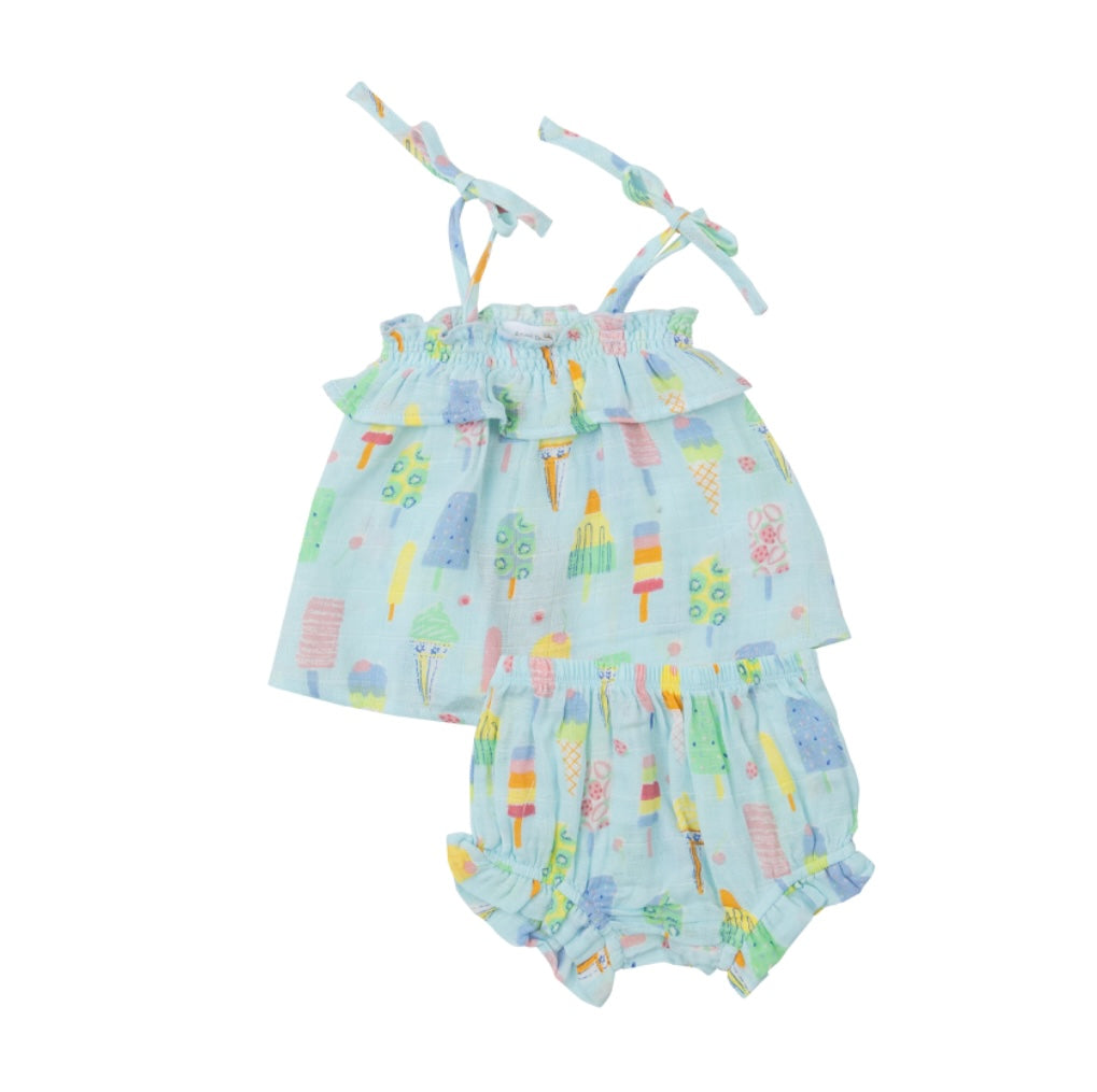 Angel Dear Fruit Dream Popsicles Ruffle Top and Bloomer