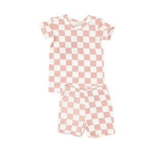 Angel Dear Pink Checkered Short Set
