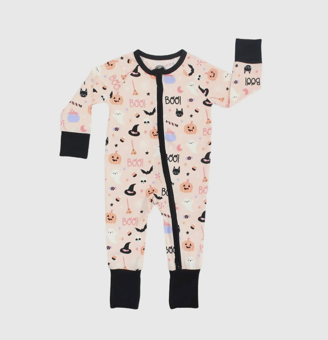 Halloween Sweet and Spooky Girls Glow in the Dark Baby Onesie